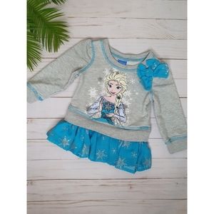 Disney's Frozen Elsa Snow Queen Toddler Baby Girl's Dress Shirt, Size 24 Months